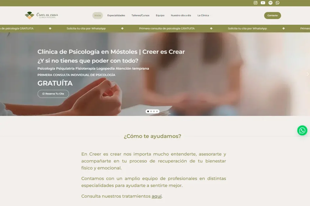 seo clinica psicologia mostoles
